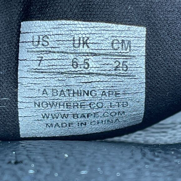 A Bathing Ape College Slide Sandals Mens Size 7 Black Casual Comfort Shoes main image 5